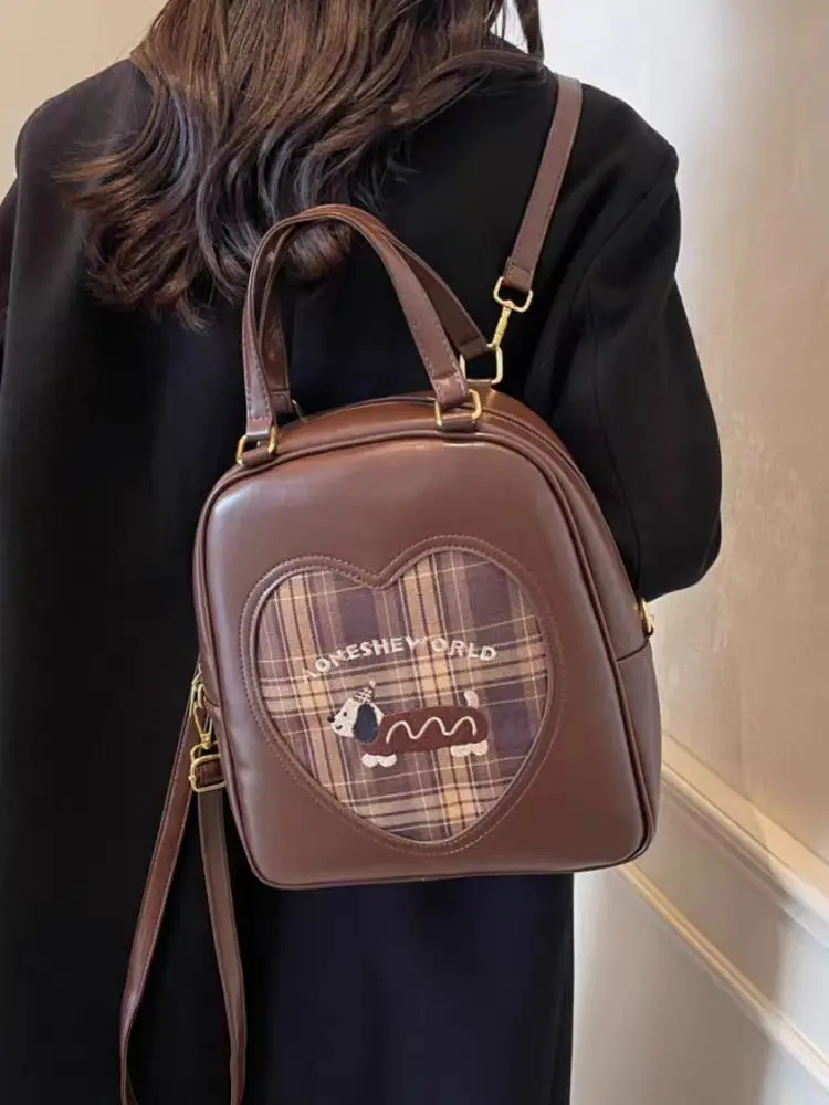 Женский рюкзак в корейском стиле модный INS белый черный винтажный сумки для