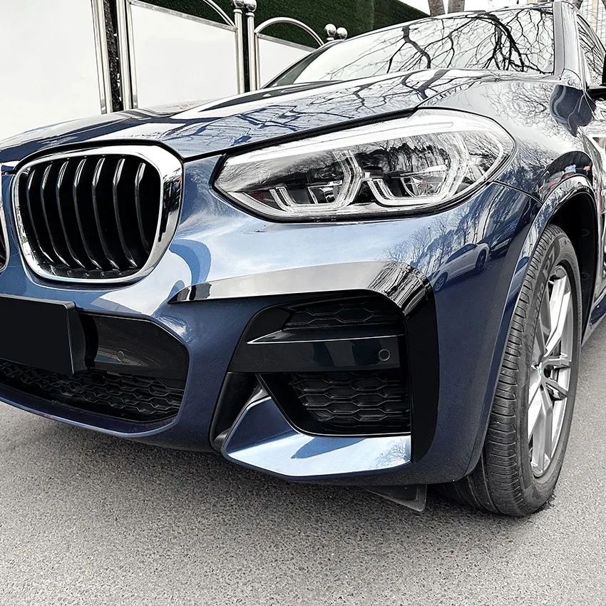 Для BMW X3 X4 G01 G02 M Sport 2018 2019-2021 сплиттер переднего бампера противотуманная фара гриль