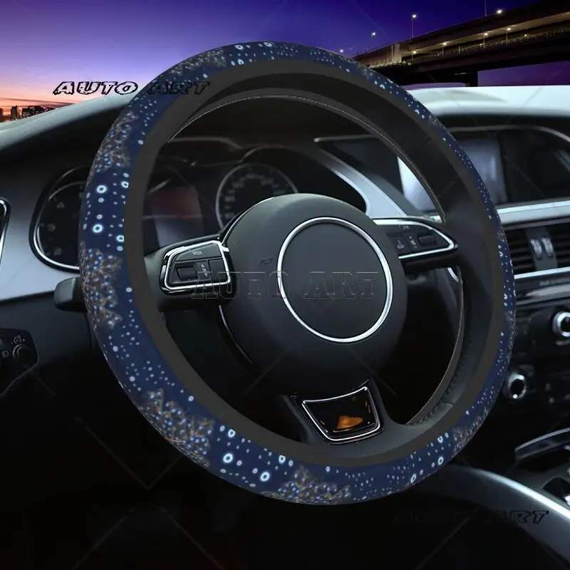 Очаровательное дерево Золотое на темно-синем рулевом колесе Обложка Nazar СГЛАЗА