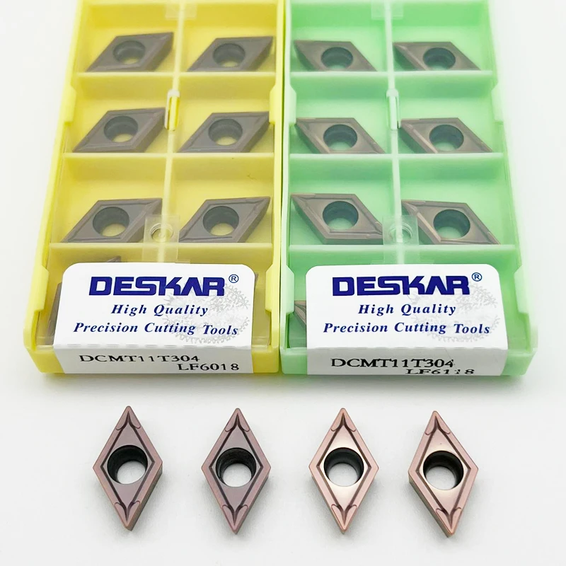 

DCMT070204 DCMT070208 DCMT11T304 DCMT11T308 MV LF6018 LF6118 Твердосплавные вставки DCMT Инструменты для внутренней токарной обработки нержавеющей стали