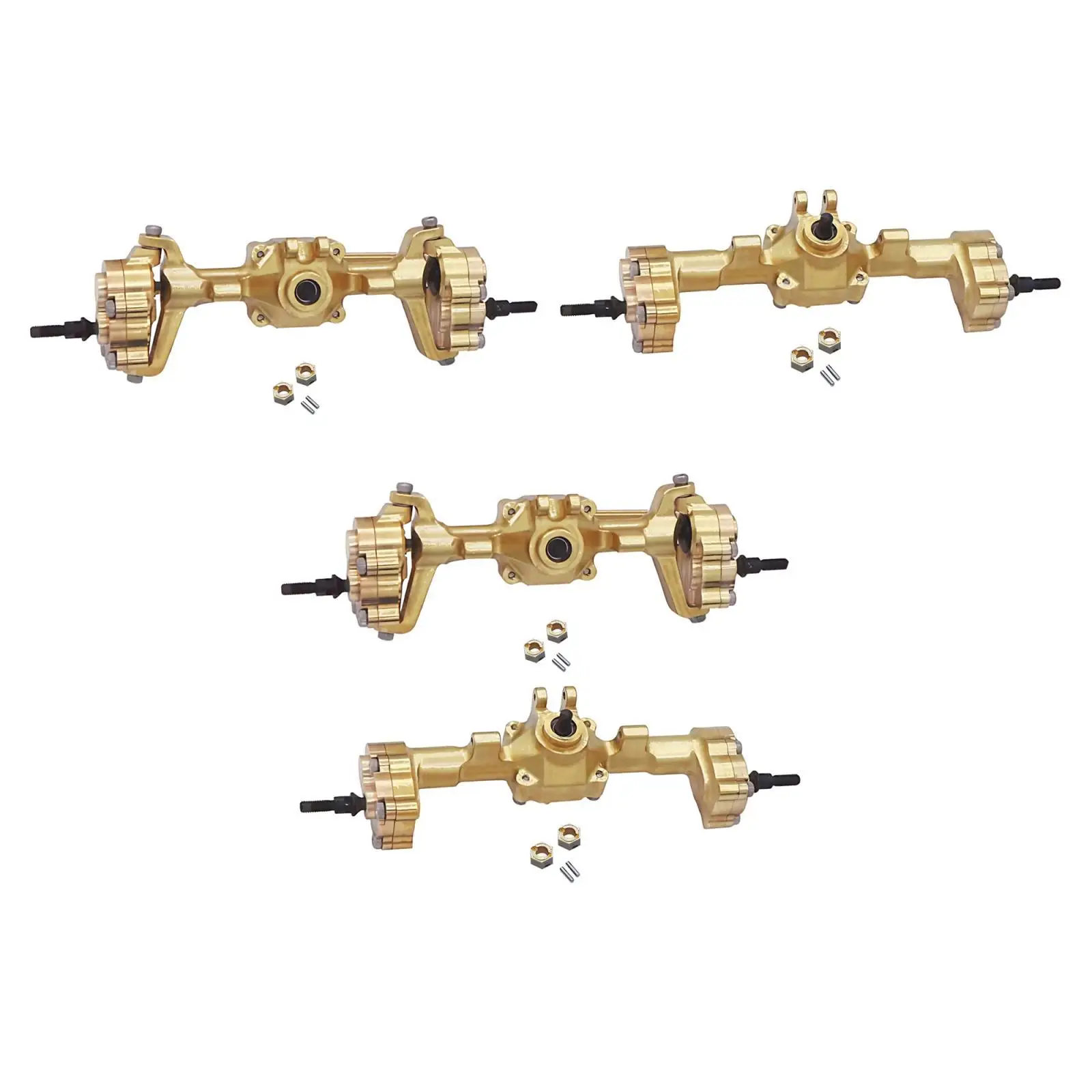 

1/24 Scale Front Rear Bridge Brass Upgrade Part Replacement Wear Resistant Durable for Fcx24 Remote Control Cars DIY Accessories