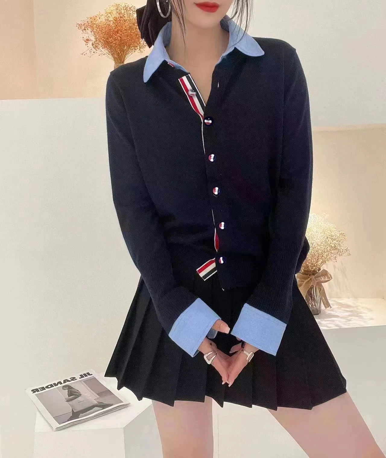 

Трикотажная одежда, корейский Модный пуловер, свитера для женщин, осенне-зимние топы 2023, кавайная Женская одежда, вязаная одежда с длинным рукавом