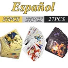 Новые испанские карты Pokemon, металлические карты Vmax GX, энергетическая карта, Charizard Pikachu, редкая коллекция, Боевая тренировочная карта, детские игрушки, подарок