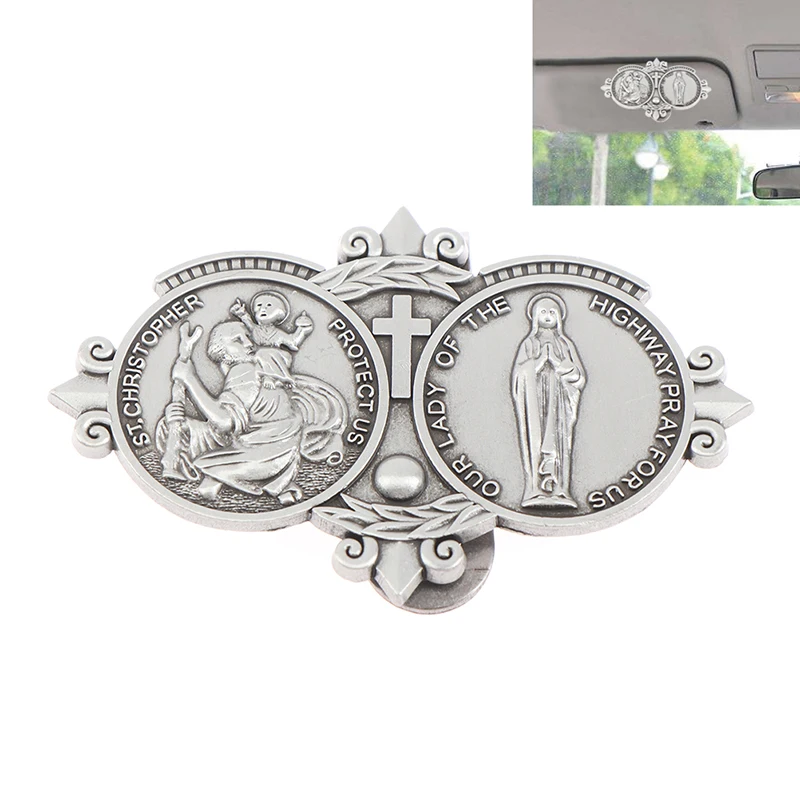 

St Christopher Medal for Car Visor Clips for Cars Catholic Visor Clips