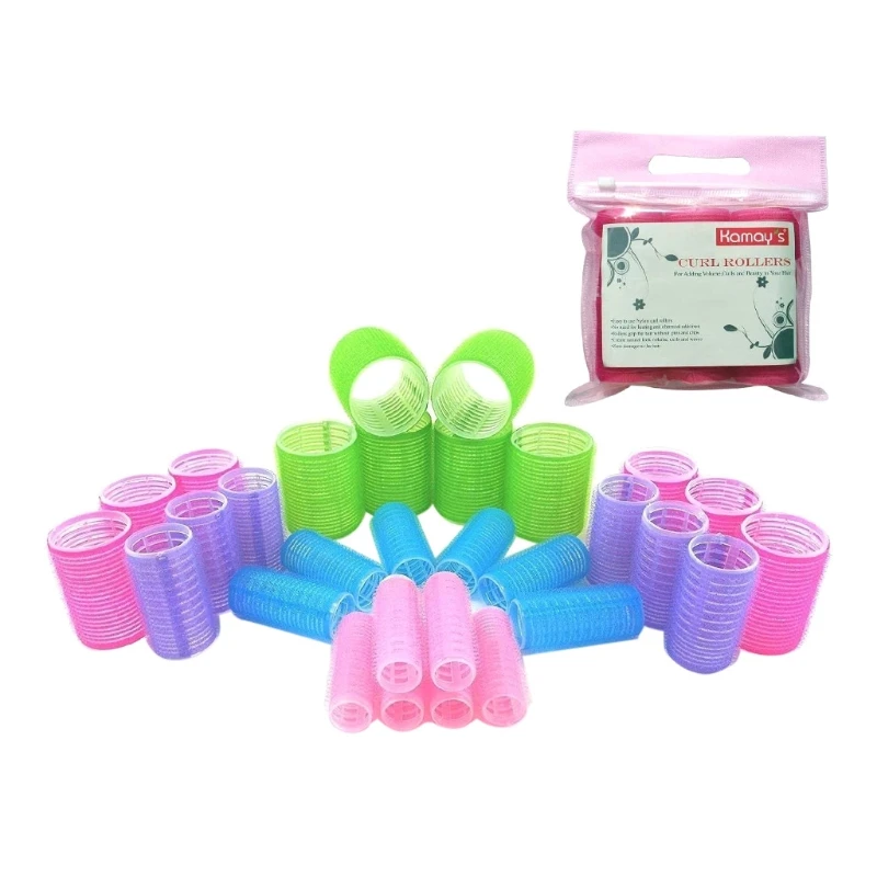 

30 шт., липкие ролики для завивки волос