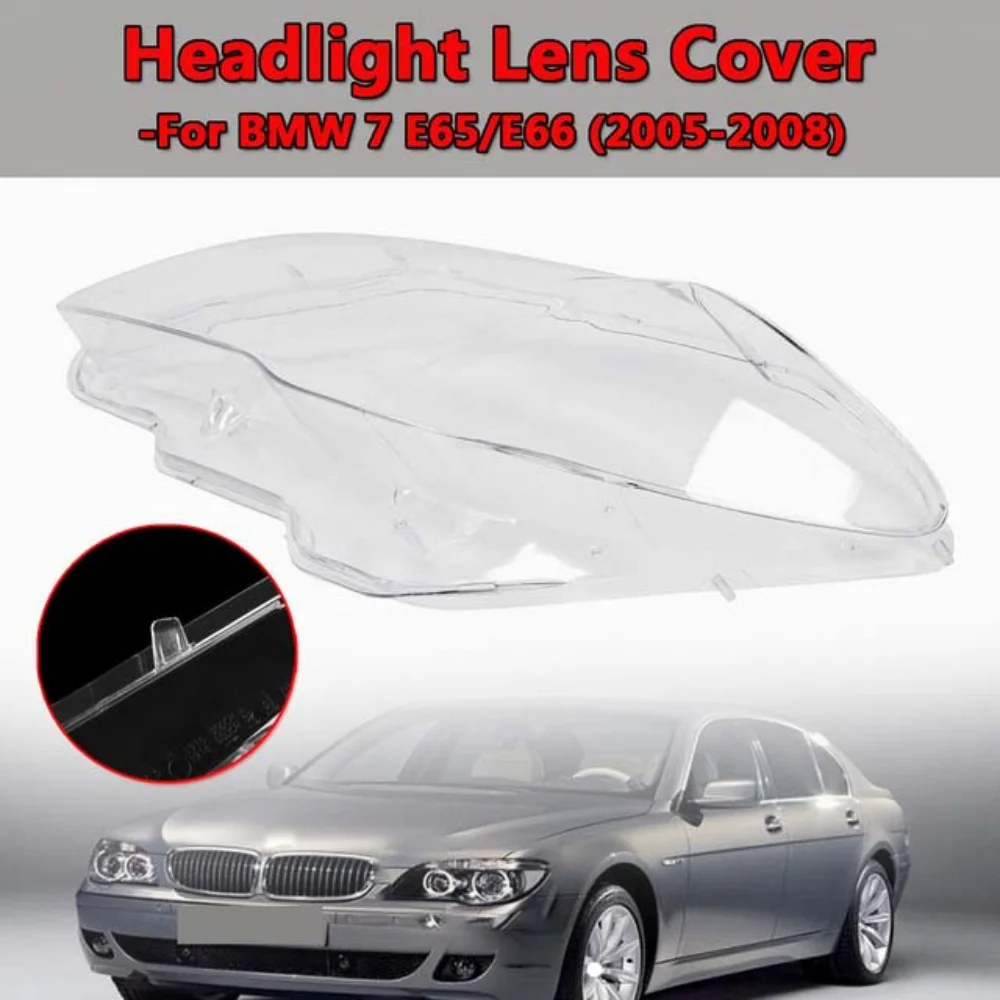 

Car Headlight Clear Lens Headlamp Clear Cover For BMW 7 series Sedan E65 E66 2005 2006 2007 2008