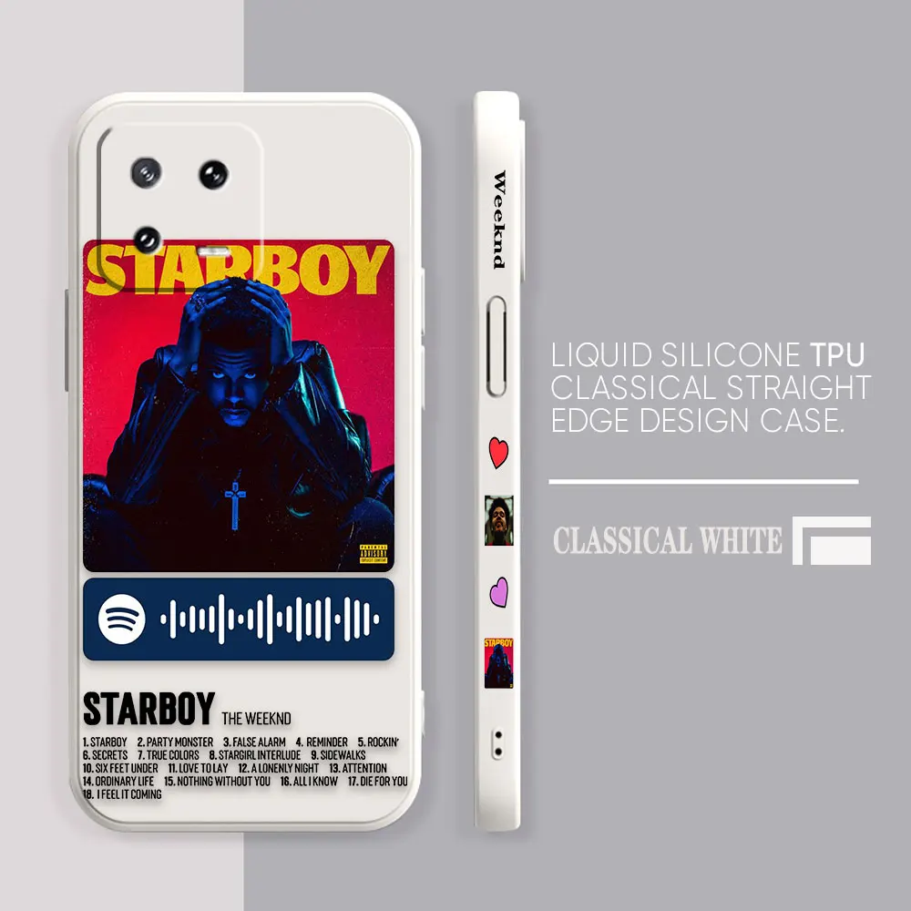 Case For Xiaomi PCOO F3 F4 F5 M3 M4 M5 X3 X4 X5 MIX 3 4 Black Shark 5 GT Pro 4G 5G Case Funda Shell The Weeknd Minimalist Poster