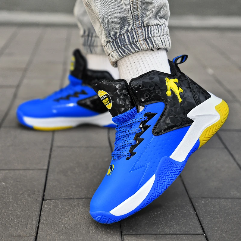 Children's Professional Basketball Shoes Teenagers' Fashion Anti-skid Training Basketball Shoes Children's Sports Shoes