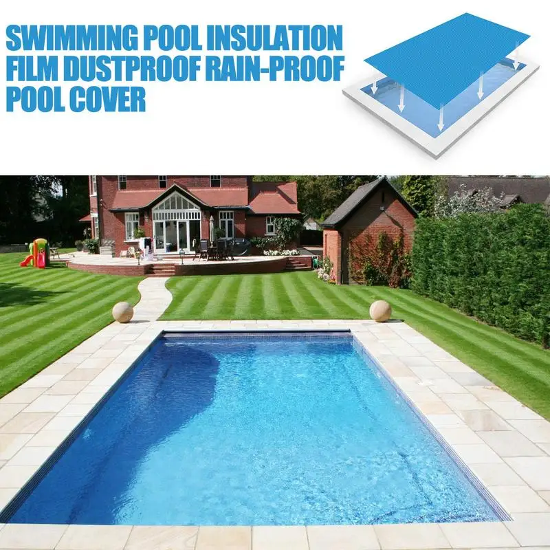 

Rectangular Solar Tarpaulin Swimming Pool Insulation Film Dustproof Rain-proof Pool Cover For Indoor Outdoor Frame Pool