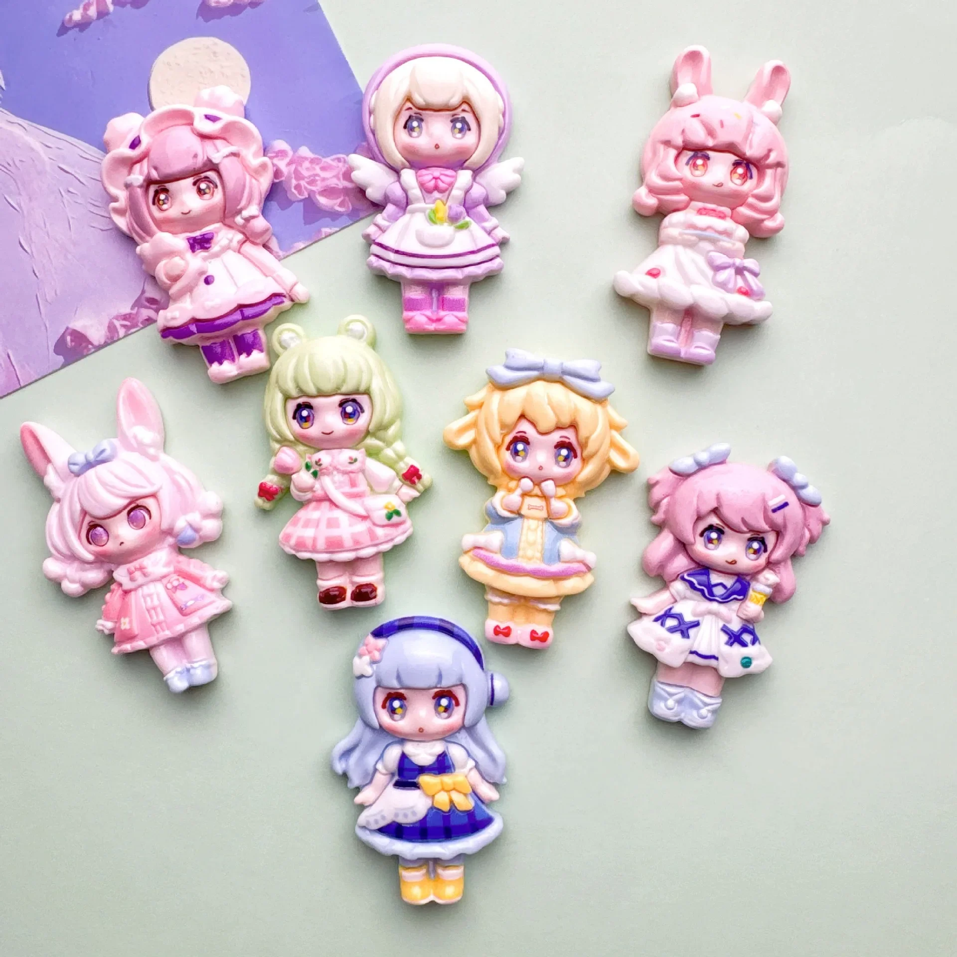 2 шт. мультфильм Глянцевая большая карточка фрикцион принцесса женская модель