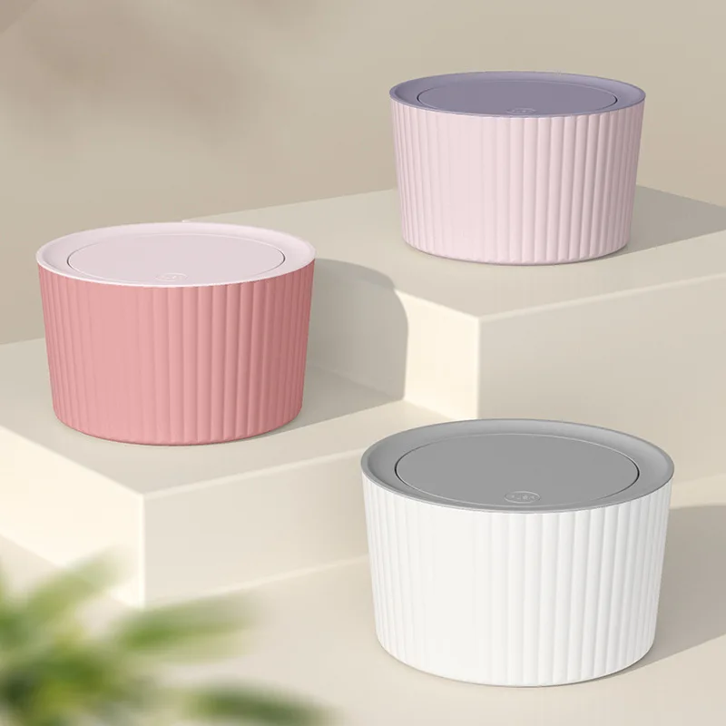 Оригинальная маленькая офисная корзина для бумаги с откидной крышкой в