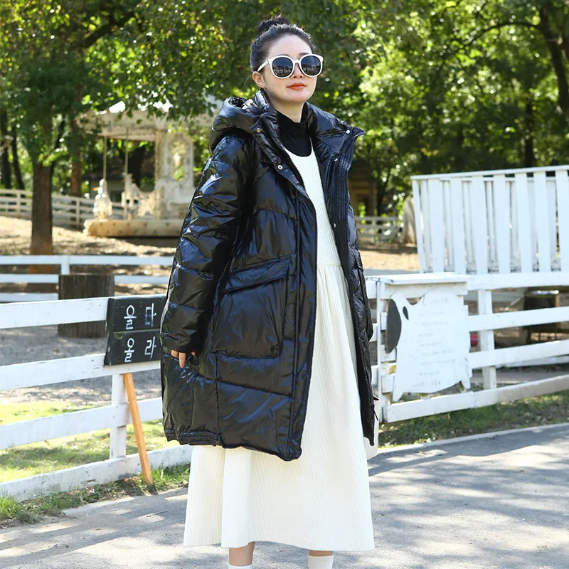 Maternity Thicken Fleece Lined Parka Puffer Jacket Long Winter Coat Hooded Puffer Jacket  Hooded Warm Coat 2022 Korea Fashion enlarge