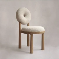 dining chair luxury home modern nordic designer household lamb velvet creative backrest leisure desk chair home furniture