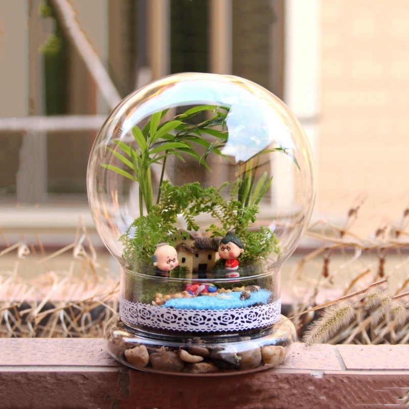 Диаметр = 15 см средний размер искусственная ваза домашний декор прозрачная