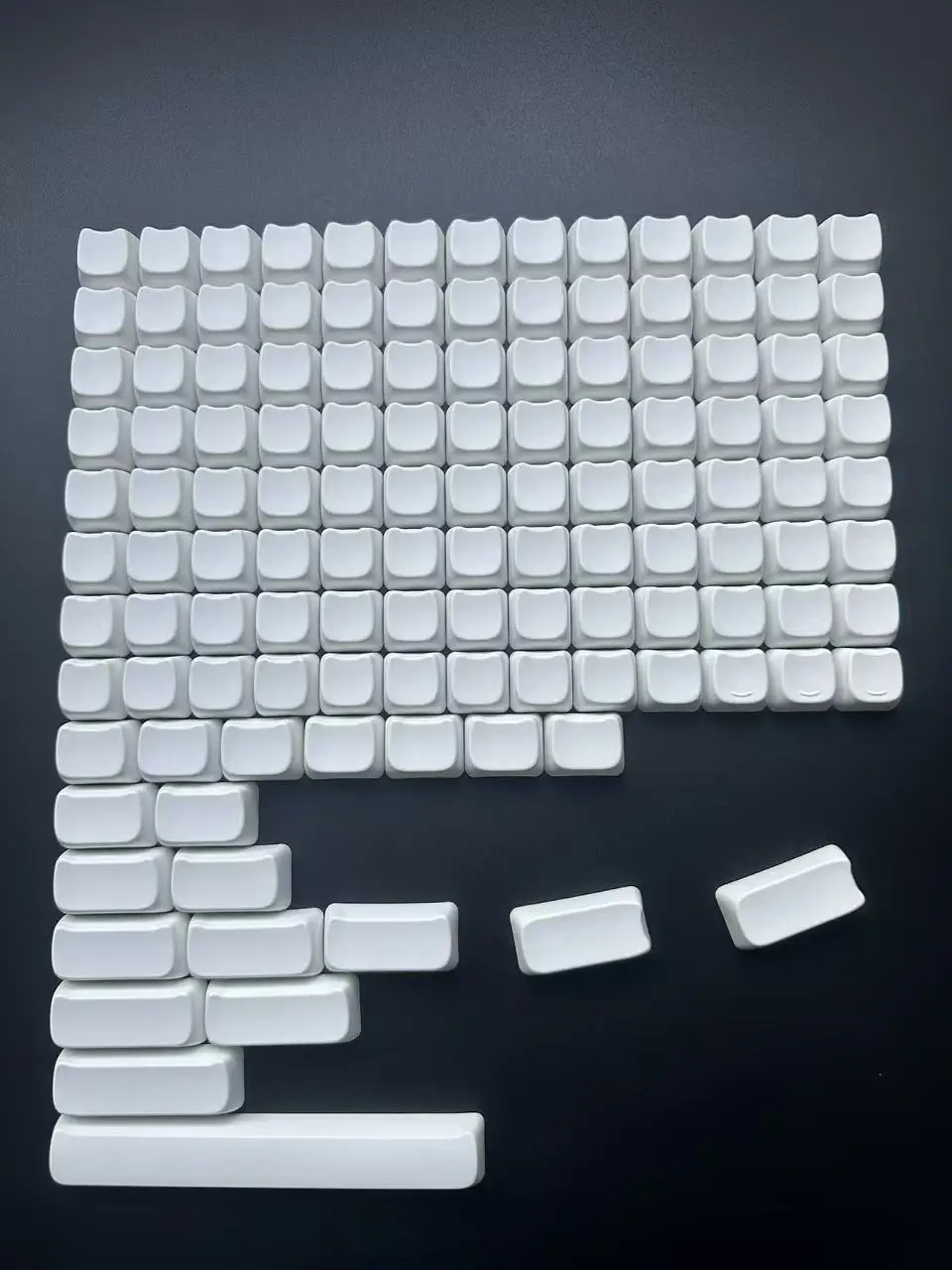 Фото Кейкапы MAO Blank PBT, 124 клавиши, для самостоятельной сборки, 61/64/68/71/78/87/100/104/108 ANSI, толстые, для ANSI Aula Made68 Mad68 Wooting60 №3