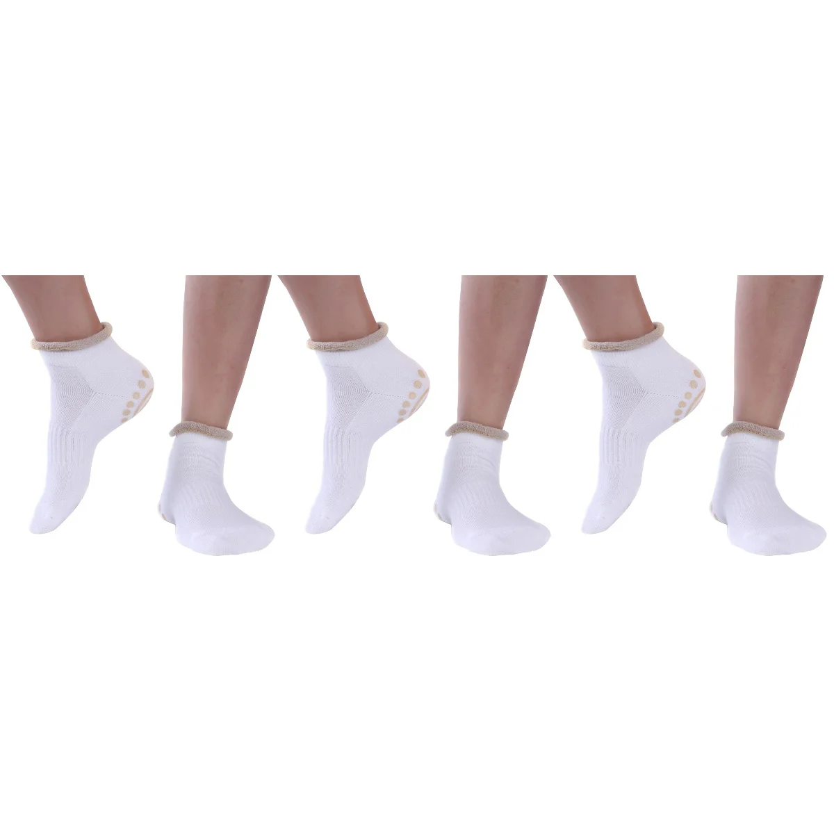 

3 Pairs Yoga Socks Women’s Non Anti-Skid Pilate Grip Ankle Socks (Color)