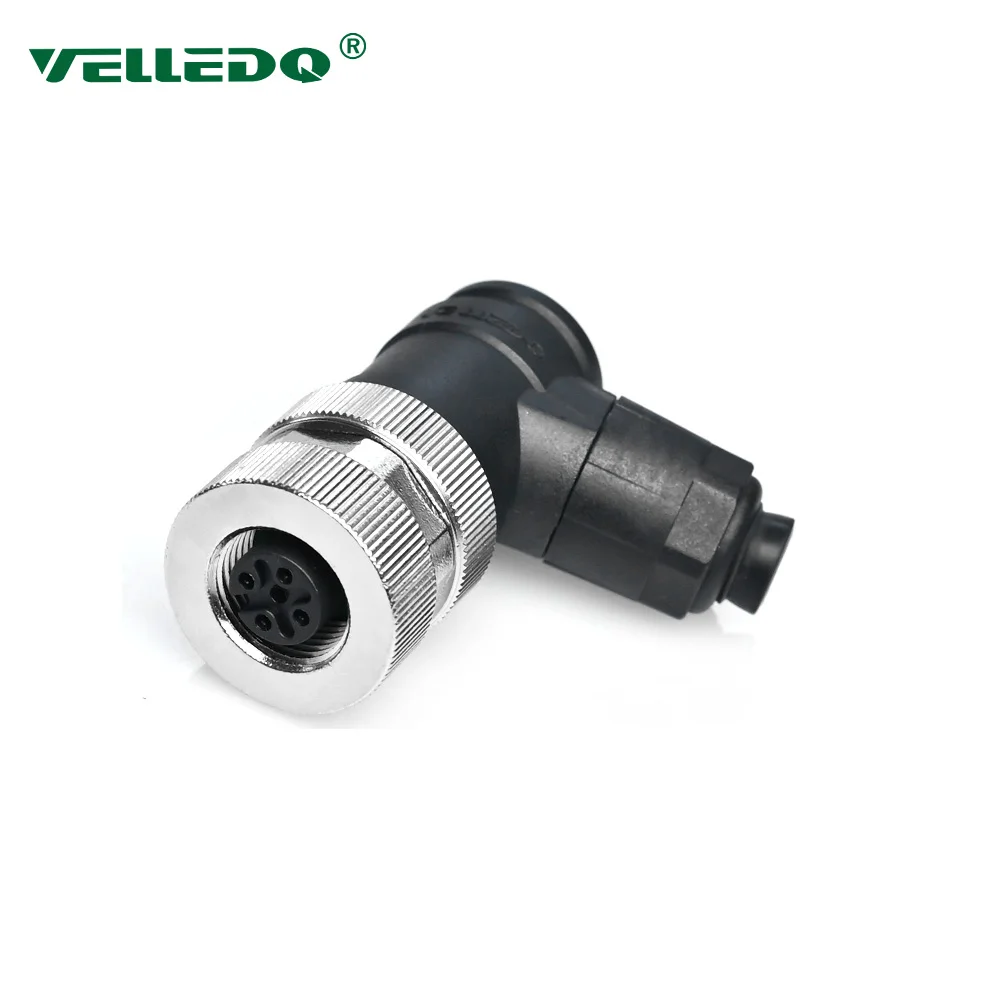 

M12 Connector, Female, 5 Holes, Angle, IP65, PG7, PG9, CE, ROHS