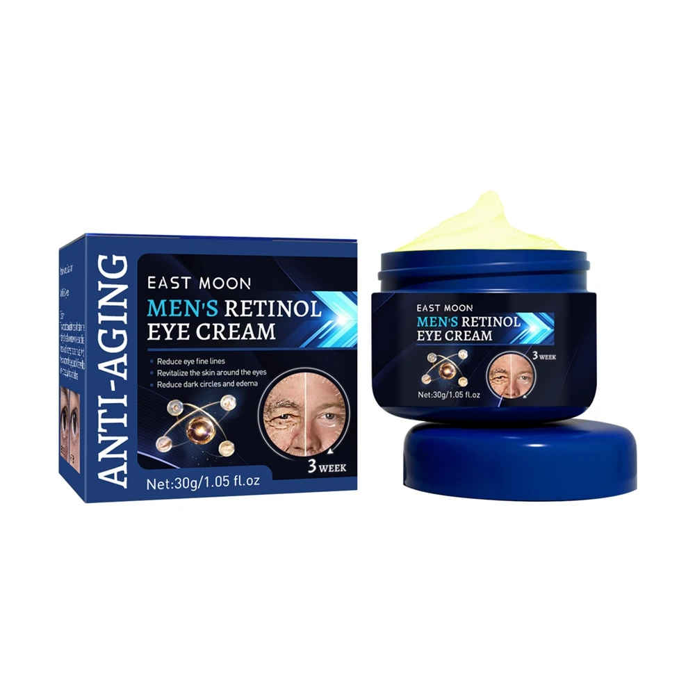 Retinol Eye Cream Men's Eye Essence Rehydration Anti Wrinkle Brighten Skin Firm Periocular Region Moisturize Skin 30g
