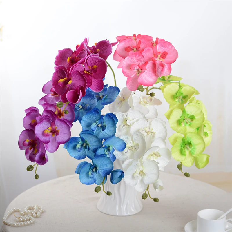 

10Pcs Orchids Artificial Flowers Fake Phalaenopsis Flower Faux Butterfly Orchid For Decorations Wedding Home Decor Accessories