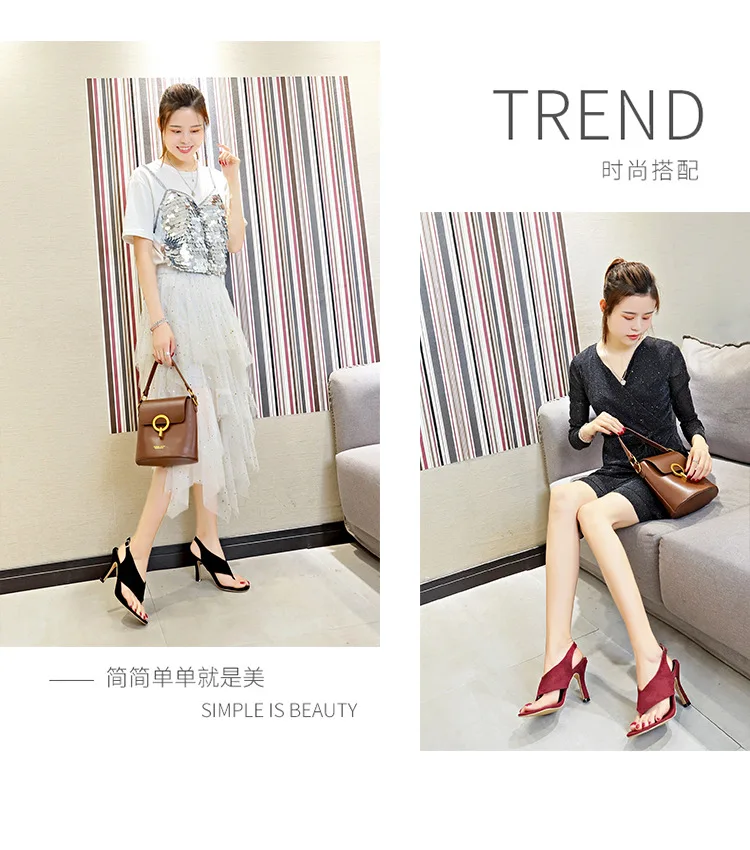 Women Sandals Fashion High Heels Sandals For Summer Women Shoes Ankle Strap Heel Zapatos Mujer Summer Footwear Women Pumps