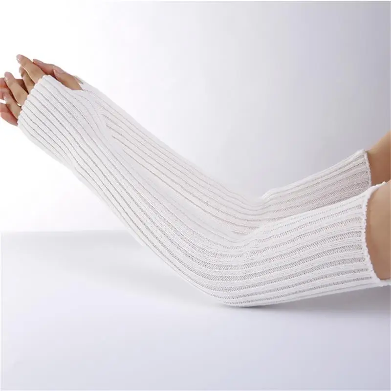 Женские Модные Длинные Вязаные Перчатки