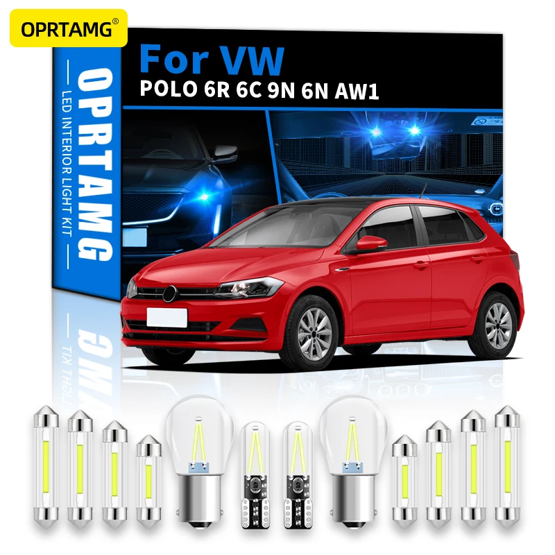 

OPRTAMG автомобисветильник ing T10 1156 C5W светодиодный для Volkswagen POLO 6R 6C 9N 6N AW1 2000-2022 Canbus автомобильный комплект светодиодных внутренних ламп