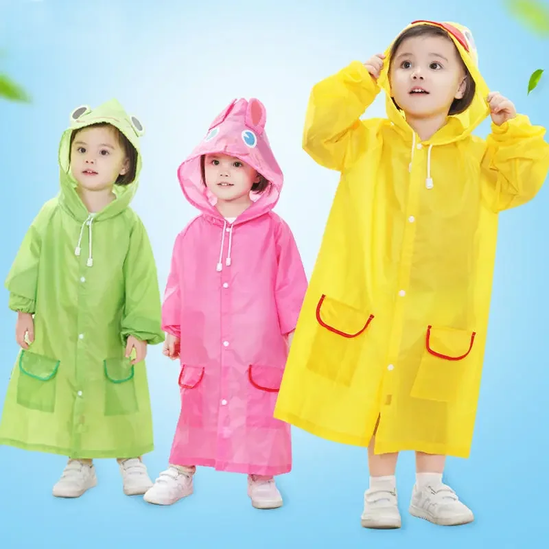 

Solid Color Kids Cartoon Raincoat Animal Style Waterproof for Children Folding Rain Coat Rainwear Rain Coat Kids Rain Poncho