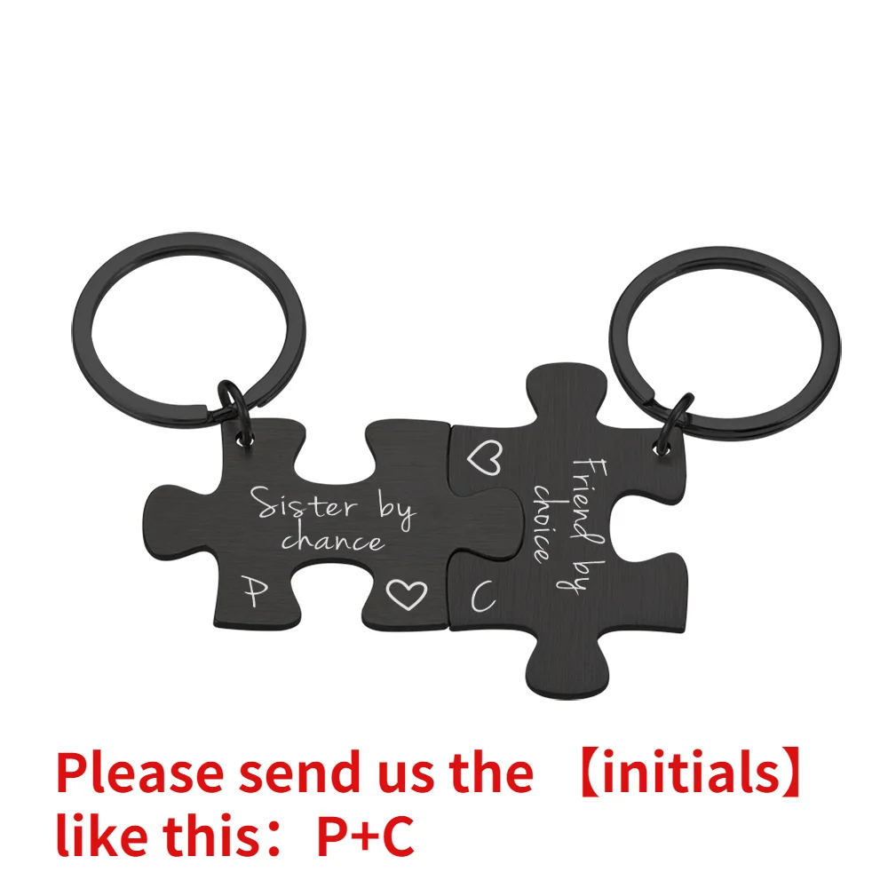 New Family Keychain Best Sisters Gift Customized Key Chain Gifts for Sister Women Girl Engraved Designer Key Ring Accessories