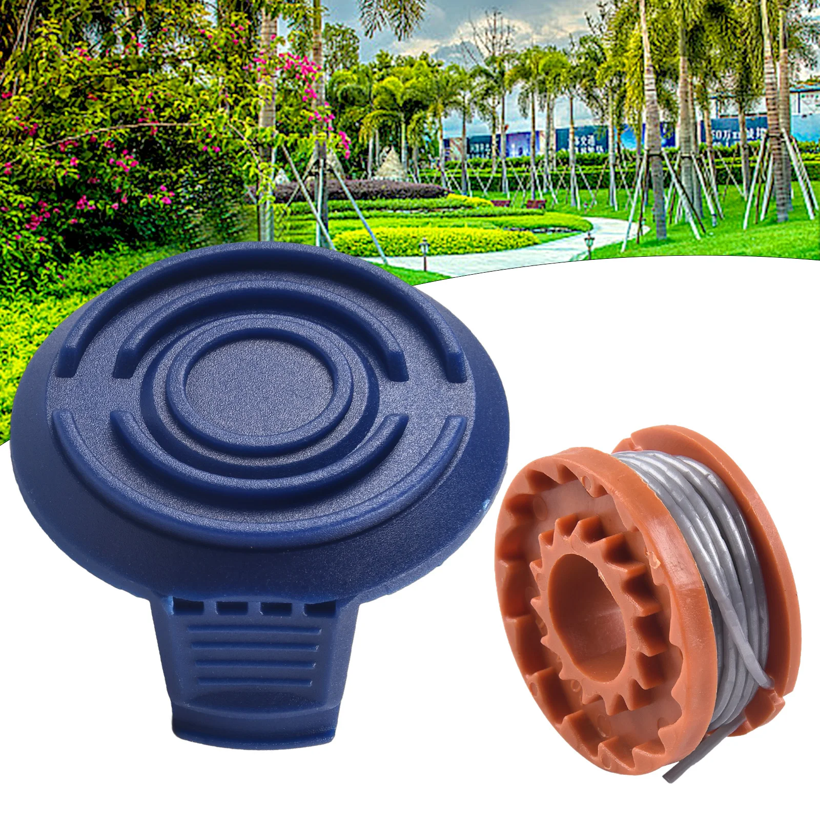 

Машинка для стрижки травы MacAllister MGTP18Li, 1,5 мм, 1x2,5 м, шпуля, шпуля, крышка, пружинный садовый электроинструмент, детали для стриммеров