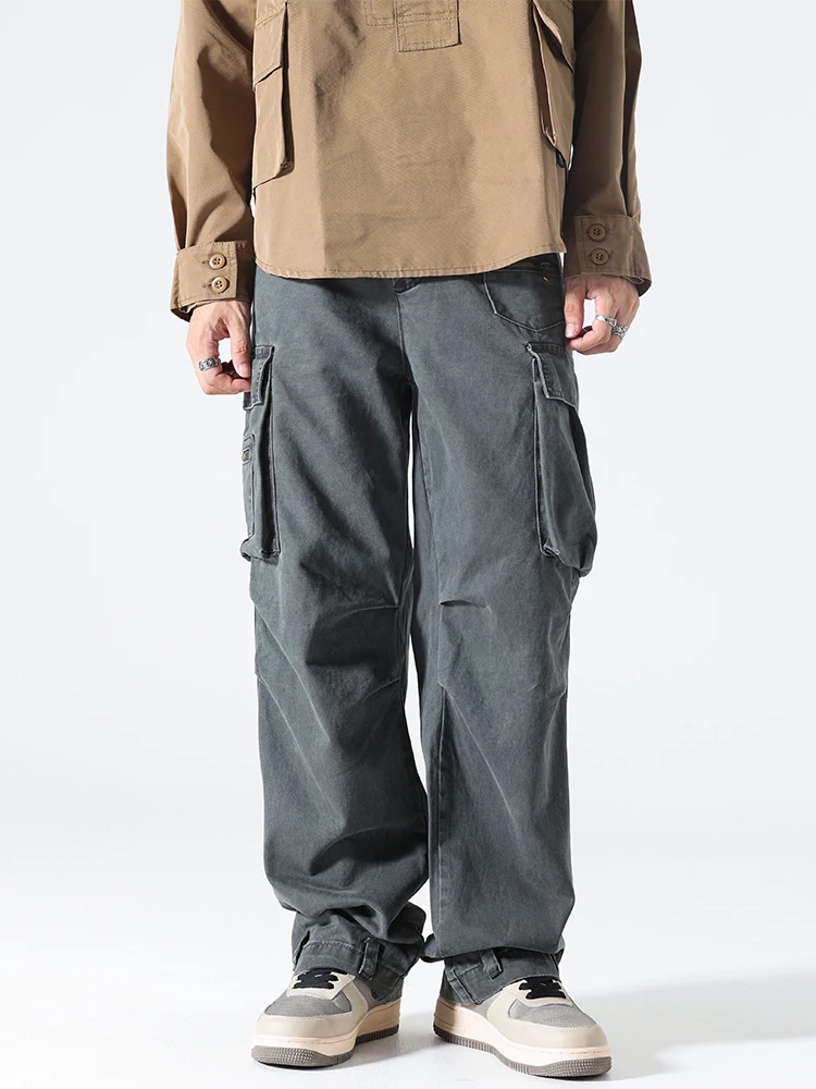 

Men's Joggers Male Baggy Pants Outdoor Overalls Y2k Cargo Pants Fashion Streetwear Pockets Streetwear Baggy Pants Men Pants