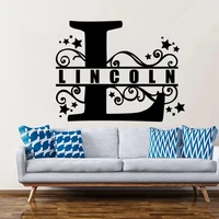 last family custom name wall stickers removable vinyl personalized decals for bedroom livingroom decor murals hj1516