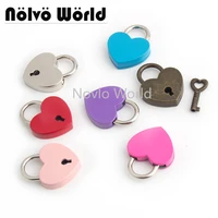 5 10 30sets 7 colors 2533mm small decorative locks decorative padlock with key handbag lock wholesale