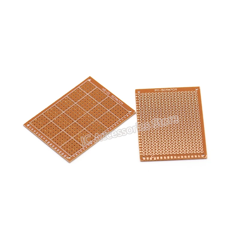 

10 шт. универсальная печатная плата 2,54 мм Шаг 1,2 мм толщина 5*7 см односторонняя 5x7 см отверстие плата PCB bakelite