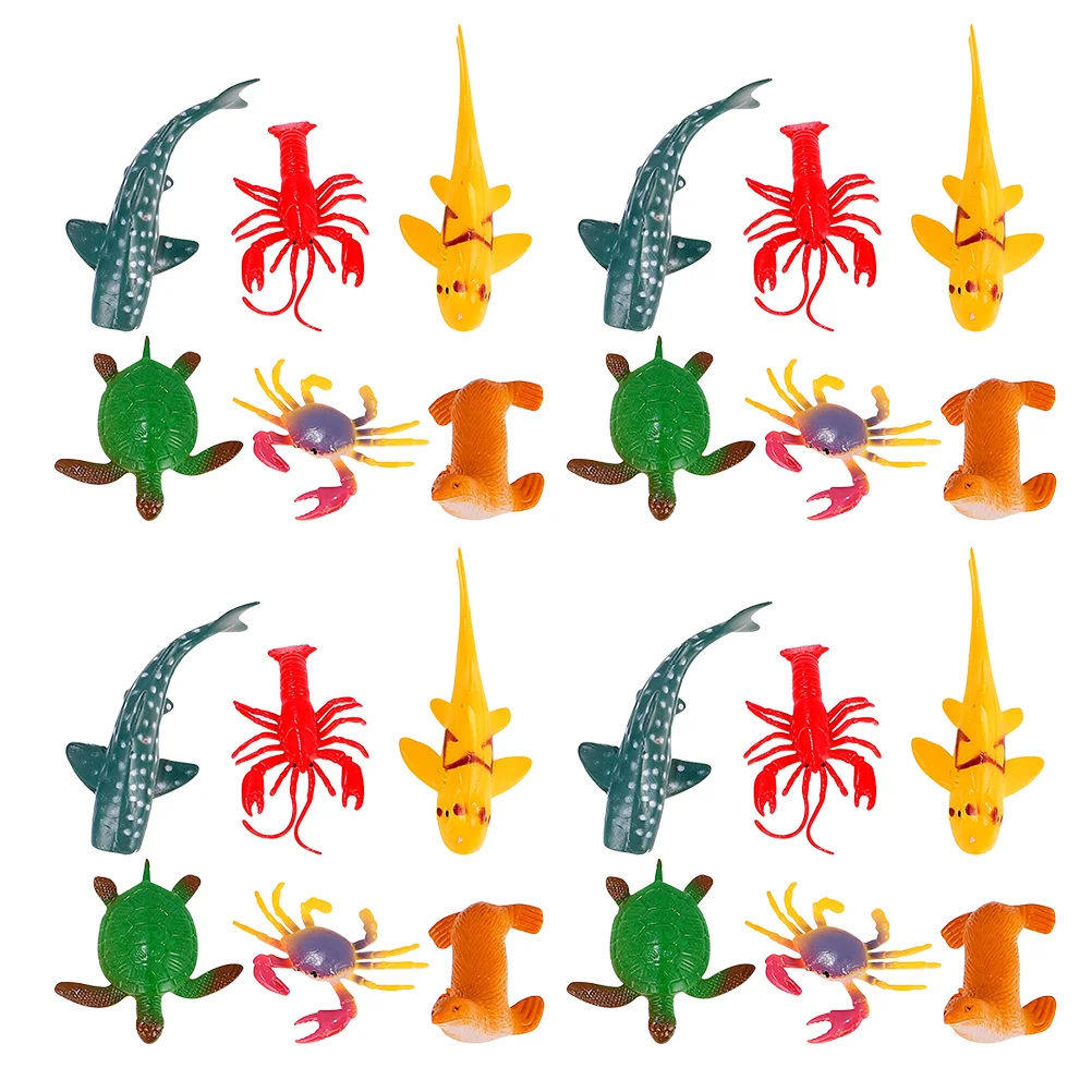 

Игрушки-животные, морские фигурки животных, морские существа, Детские миниатюрные фигурки для мини пластиковых моделей, фигурки существ, че...