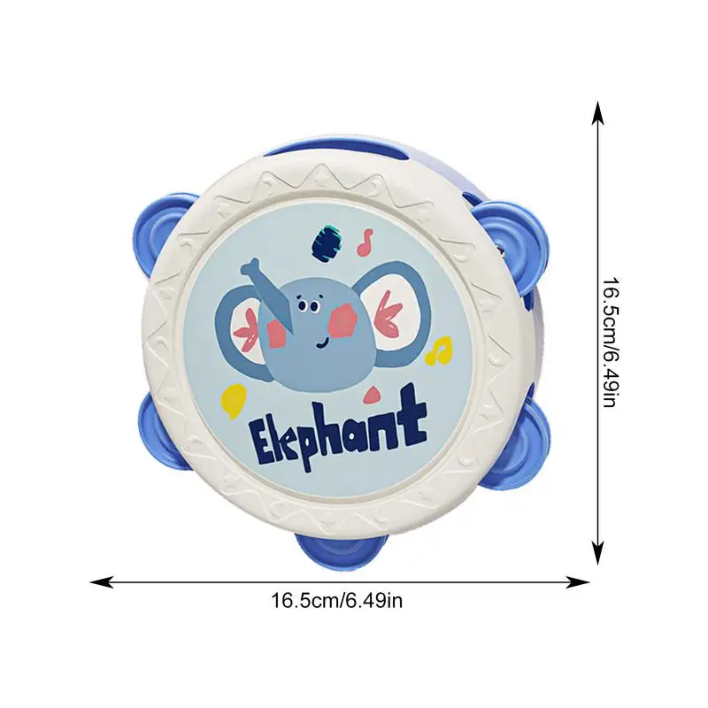 이НА ручной бубен детский очаровательный животный узор хлопающий металлический