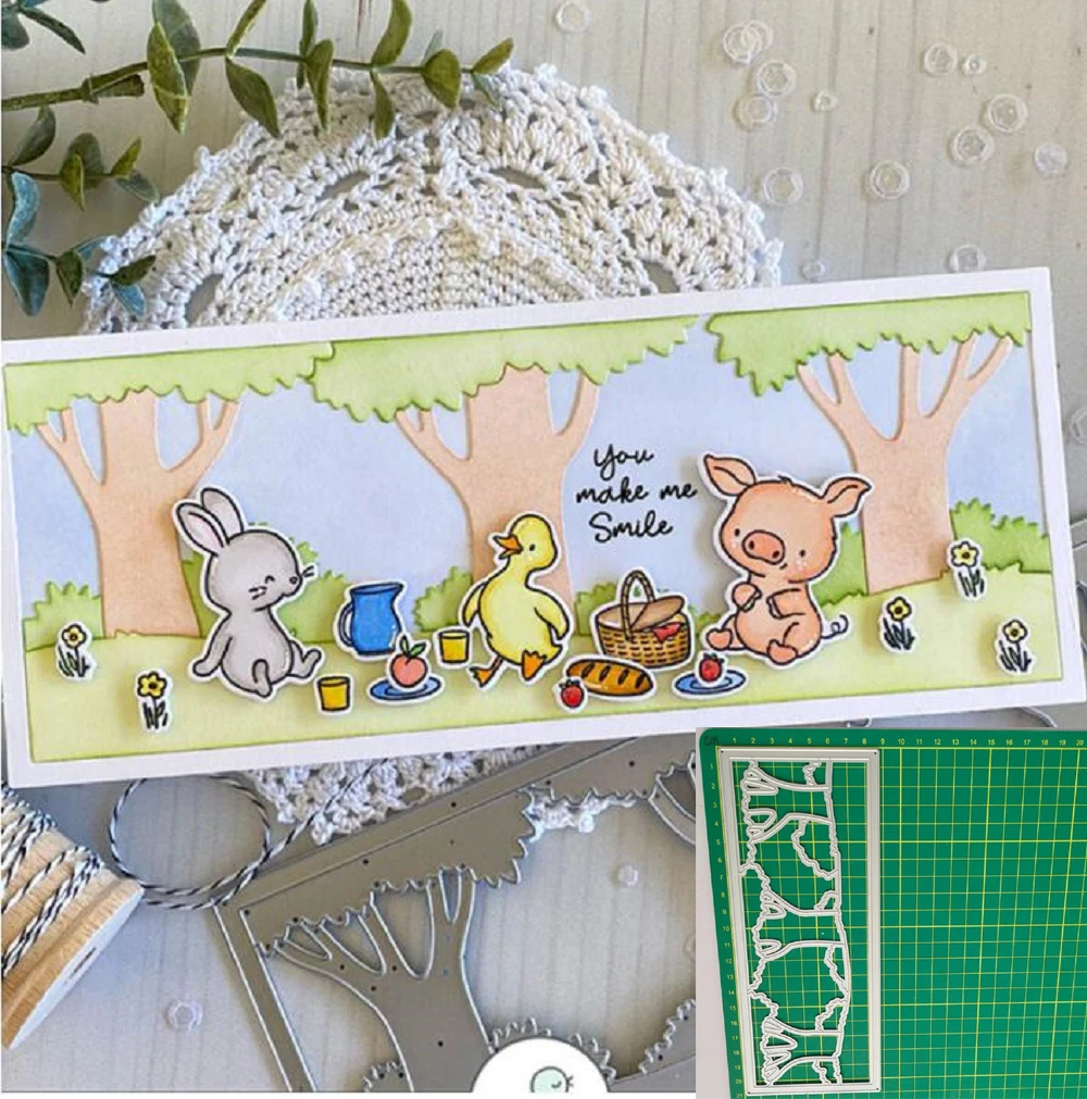 

Forest Framework Metal Cutting Dies diy Scrapbooking Photo Album Decorative Embossing PaperCard Crafts Die