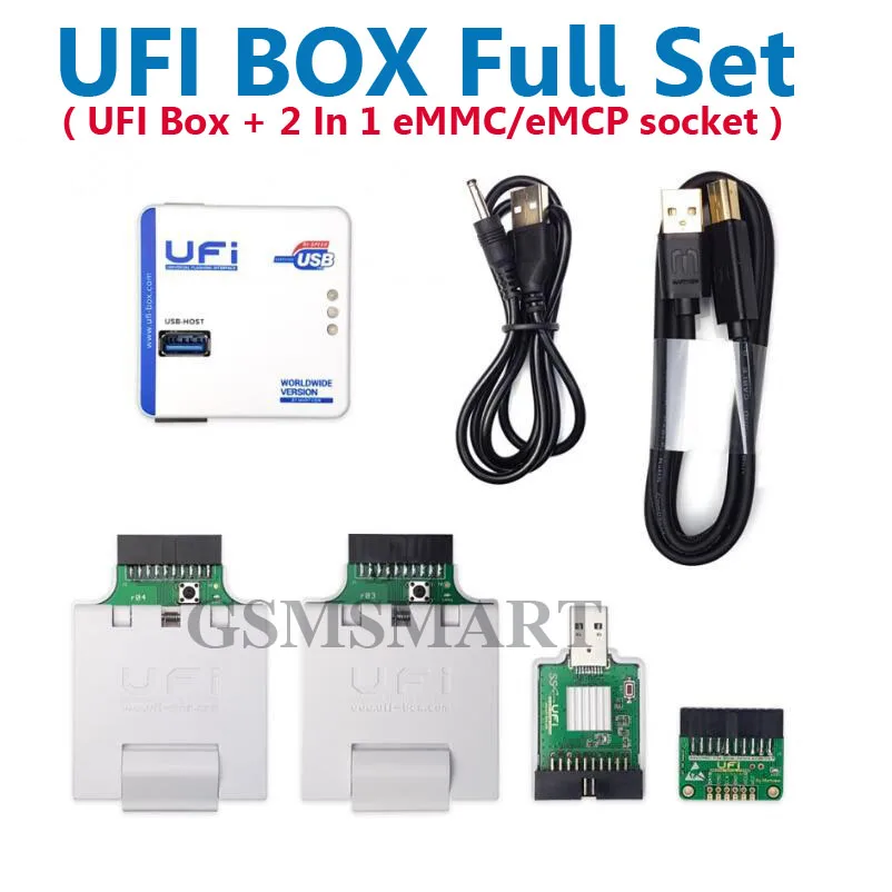 2023 оригинальный полный комплект UFI Box/Ufi Box + EMMC сокет поддержка FBGA 153/169/162/186/221/254 ful