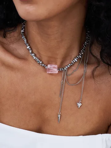 Кулон bls-miracle с розовым камнем