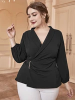 toleen cheap clearance price outfit fashion women blouse plus size tops 2022 spring autumn long sleeve oversize t shirt clothing