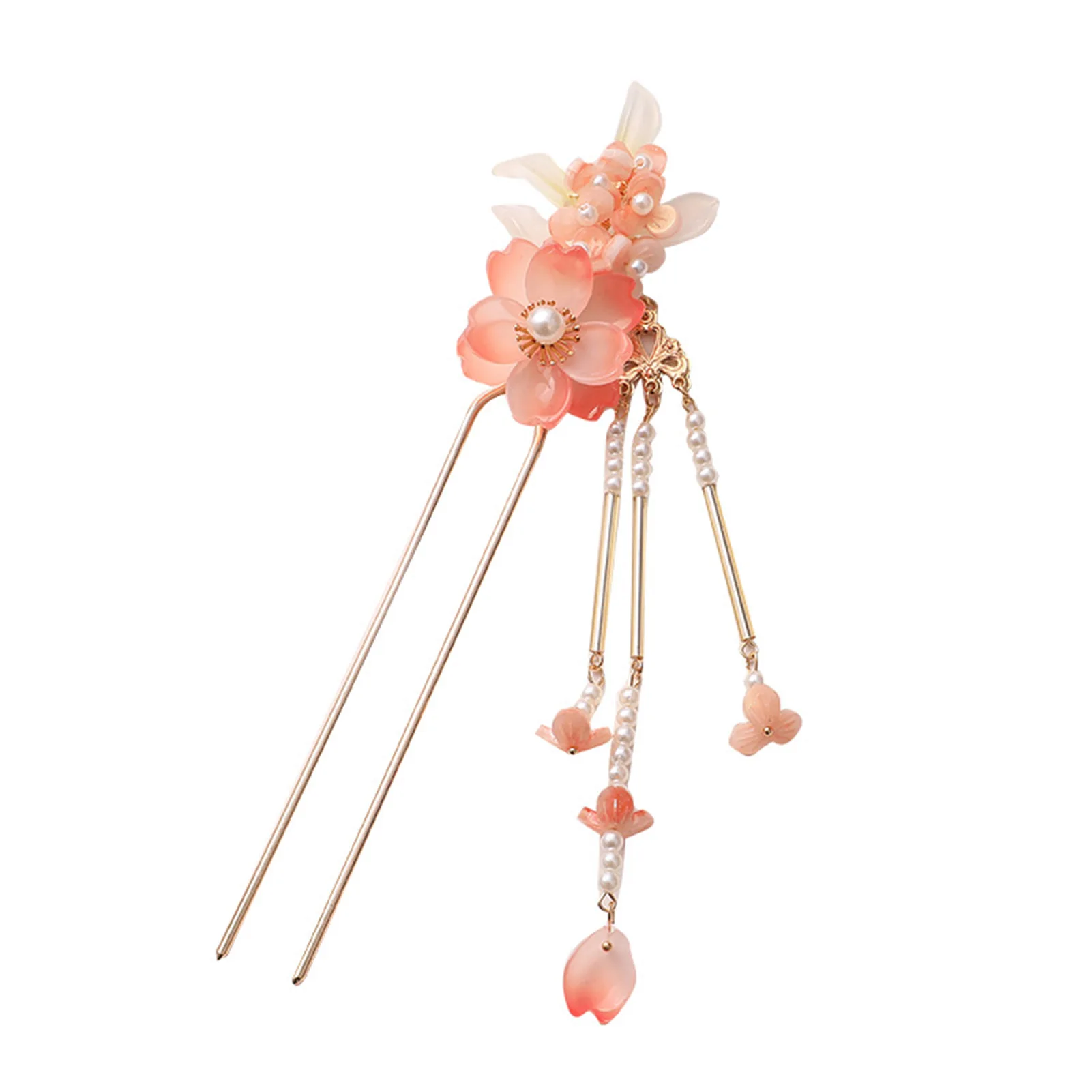 Ed Glaze Hairpin Sweet Orange Flower Hair Making Accessories Ideal Gift For Mother Daughter