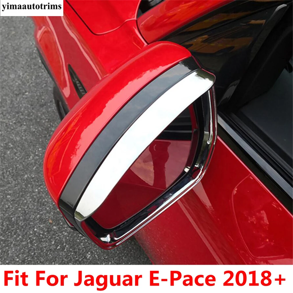 

ABS Chrome Rearview Mirror Rain Shade Rainproof Blades Cover Trim For Jaguar E-pace E pace 2018 2019 2020 Accessories Exterior