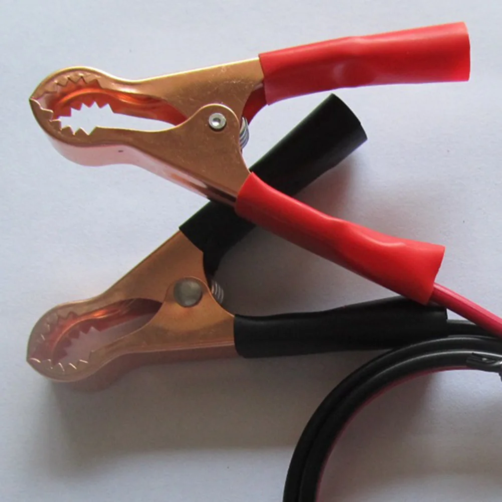 

2X 0. 25 Inches Car Battery Inverter Wire Power Transfer Cable Alligator Clip External 50Amp Fuse Protection Plastic And Copper