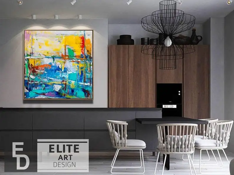 

Extra Large Painting Contemporary Art Colorful Wall Art art Oil Paintings Original Abstract Painting For Living Room Landscape