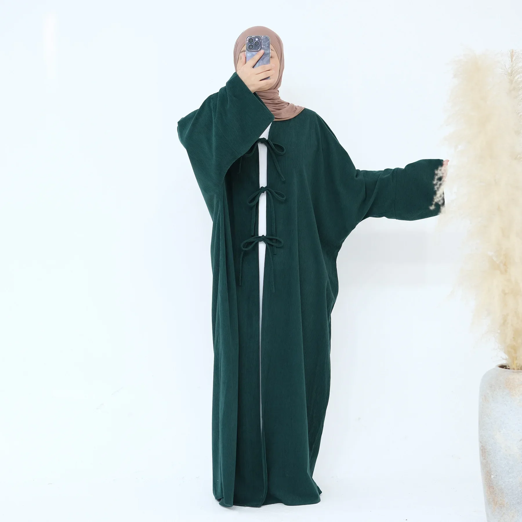 Зимнее вельветовое кимоно Абая роскошное вечернее платье в Дубае простые