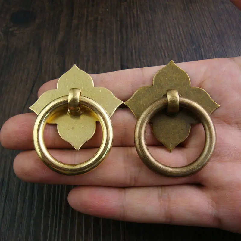 

Brass Leaf Shape Retro Drawer Pulls Kitchen Door Handle and Knobs Bronze Cabinet Hardware Ancient Furniture Door Knocker Bronze
