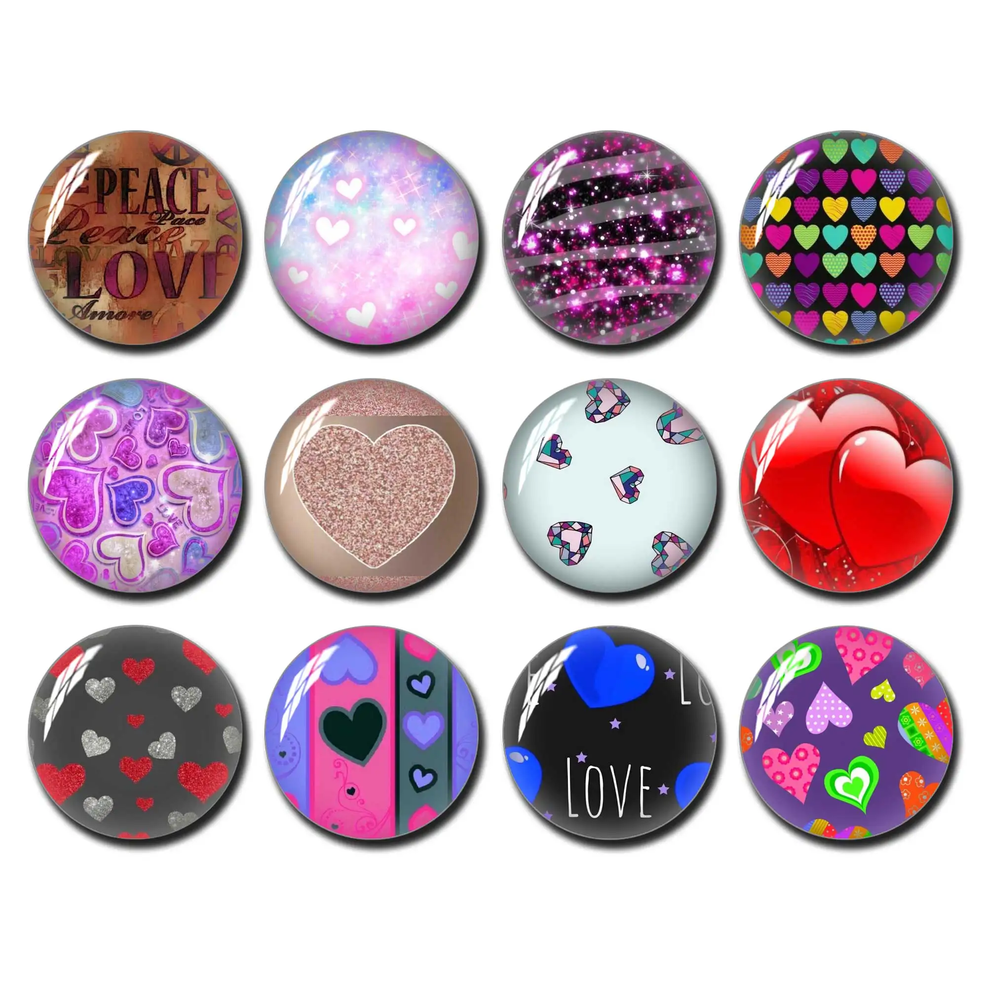 

Стеклянный кабошон с надписью «Love heart», 10/12/16/20/25/30/40 мм, FJ1472