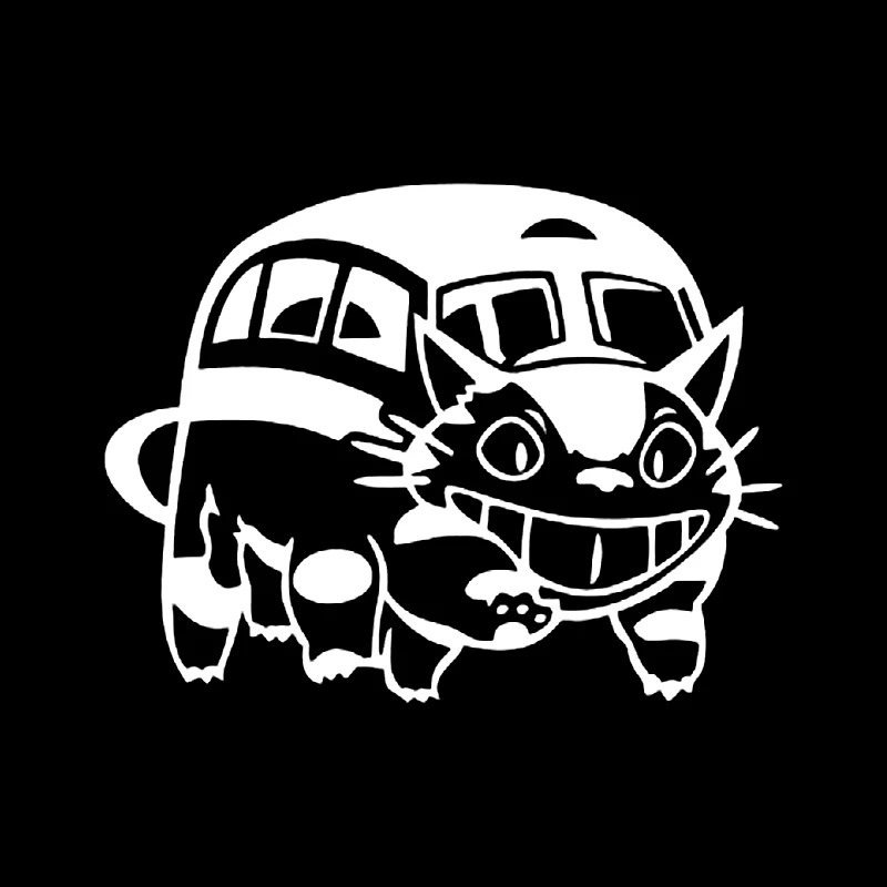 CK22133 #   Вырезанная виниловая наклейка для кошачьего автобуса, автомобильная наклейка, водонепроницаемый автодекор на бампере, окно ноутбука