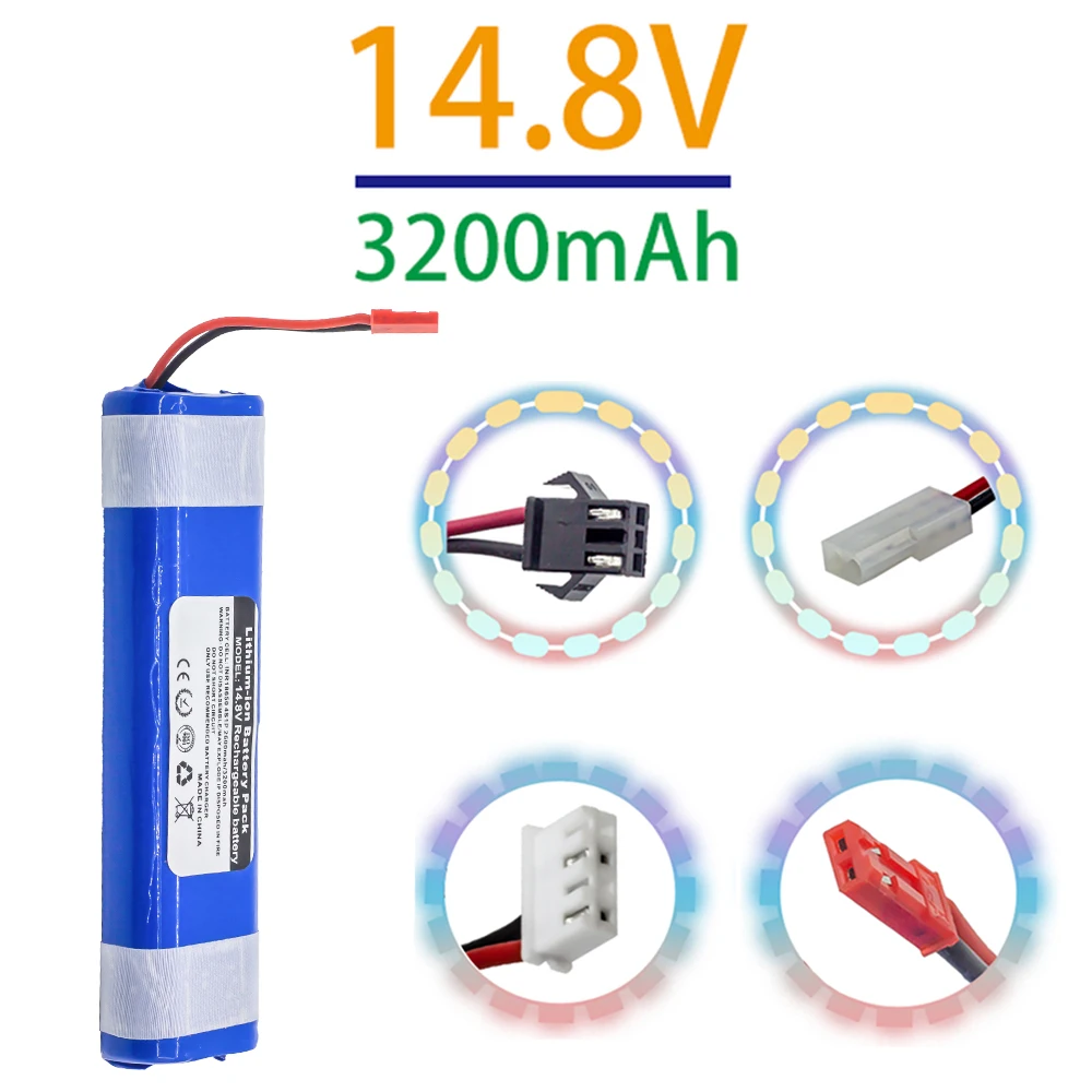 

14.4V 14.8V 4s1p 3200mah Good Quality Battery For ilife V50 V55 V8s V3s Pro V5s Pro V8s X750 Robot Vacuum Cleaner Battery 18650