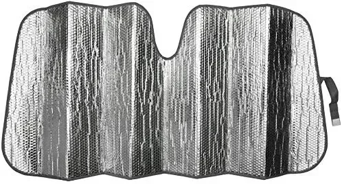 ELEQIN Woman Eye with Long Eyelashes Front Windshield Shade Makeup Pink Glitters Eyeshadows Print Accordion Folding Auto Sunshad