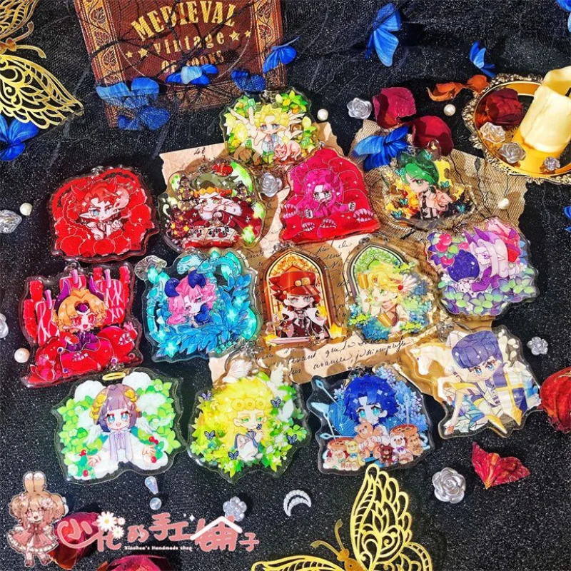 

KeyChain Women JOJO's Bizarre Adventure Golden Wind Key Chain for Men Kujo Jotaro Key Ring Acrylic Keyring Jolyne Cujoh Pendant